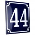 Emaljskylt 44 blå - vit 10 x 10 cm modell 11-5