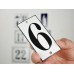 Emaljskylt 6 vit - svart 5 x 10 cm modell 13-5 Emaljskylt 6 vit - svart 5 x 10 cm modell 13-5