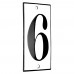 Emaljskylt 6 vit - svart 5 x 10 cm modell 13-5 Emaljskylt 6 vit - svart 5 x 10 cm modell 13-5