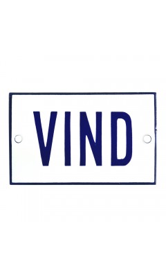 Emaljskylt VIND vit - blå 8 x 5 cm modell 1-5 Emaljskylt VIND vit - blå 8 x 5 cm modell 1-5