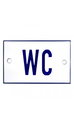 Emaljskylt WC vit - blå 8 x 5 cm modell 1-5 Emaljskylt WC vit - blå 8 x 5 cm modell 1-5