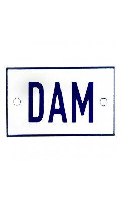 Emaljskylt DAM vit - blå 8 x 5 cm modell 1-5 Emaljskylt DAM vit - blå 8 x 5 cm modell 1-5