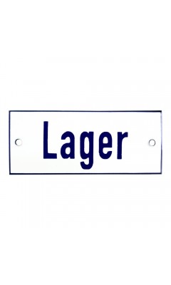 Emaljskylt Lager vit - blå 12 x 5 cm modell 1-5 Emaljskylt Lager vit - blå 12 x 5 cm modell 1-5