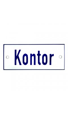 Emaljskylt Kontor vit - blå 12 x 5 cm modell 1-5 Emaljskylt Kontor vit - blå 12 x 5 cm modell 1-5