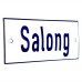 Emaljskylt Salong vit - blå 12 x 5 cm modell 1-5