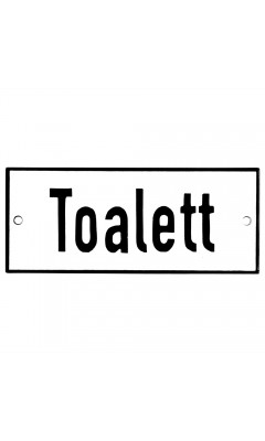 Emaljskylt Toalett vit - svart 12 x 5 cm modell 2-5 Emaljskylt Toalett vit - svart 12 x 5 cm modell 2-5