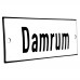 Emaljskylt Damrum vit - svart 12 x 5 cm modell 2-5