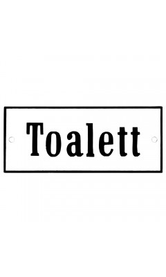 Emaljskylt Toalett vit - svart 12 x 5 cm modell 4-5 Emaljskylt Toalett vit - svart 12 x 5 cm modell 4-5