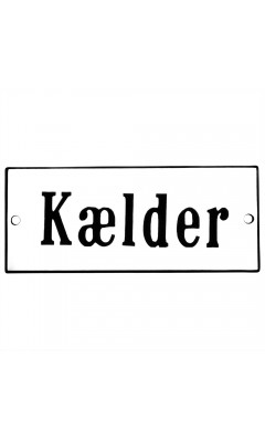 Emaljskylt Kælder vit - svart 12 x 5 cm modell 4-5 Emaljskylt Kælder vit - svart 12 x 5 cm modell 4-5