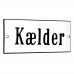 Emaljskylt Kælder vit - svart 12 x 5 cm modell 4-5