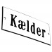Emaljskylt Kælder vit - svart 12 x 5 cm modell 4-5