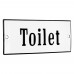 Emaljskylt Toilet vit - svart 12 x 5 cm modell 4-5