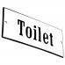 Emaljskylt Toilet vit - svart 12 x 5 cm modell 4-5
