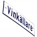 Emaljskylt Vinkällare vit - blå 15 x 5 cm modell 1-5