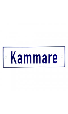 Emaljskylt Kammare vit - blå 15 x 5 cm modell 1-5 Emaljskylt Kammare vit - blå 15 x 5 cm modell 1-5