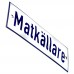 Emaljskylt Matkällare vit - blå 15 x 5 cm modell 1-5