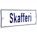 Emaljskylt Skafferi vit - blå 15 x 5 cm modell 1-5 Emaljskylt Skafferi vit - blå 15 x 5 cm modell 1-5