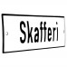Emaljskylt Skafferi vit - svart 15 x 5 cm modell 2-5 Emaljskylt Skafferi vit - svart 15 x 5 cm modell 2-5