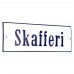 Emaljskylt Skafferi vit - blå 15 x 5 cm modell 3-5 Emaljskylt Skafferi vit - blå 15 x 5 cm modell 3-5
