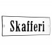 Emaljskylt Skafferi vit - svart 15 x 5 cm modell 4-5 Emaljskylt Skafferi vit - svart 15 x 5 cm modell 4-5