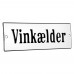 Emaljskylt Vinkælder vit - svart 15 x 5 cm modell 4-5