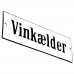 Emaljskylt Vinkælder vit - svart 15 x 5 cm modell 4-5