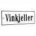 Emaljskylt Vinkjeller vit - svart 15 x 5 cm modell 4-5