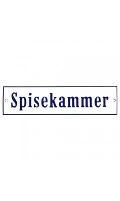 Emaljskylt Spisekammer vit - blå 20 x 5 cm modell 3-5 Emaljskylt Spisekammer vit - blå 20 x 5 cm modell 3-5