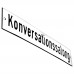 Emaljskylt Konversationssalong vit - svart 28 x 5 cm modell 2-5