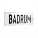Emaljskylt BADRUM vit - svart 10 x 3 cm modell 20-5 Emaljskylt BADRUM vit - svart 10 x 3 cm modell 20-5