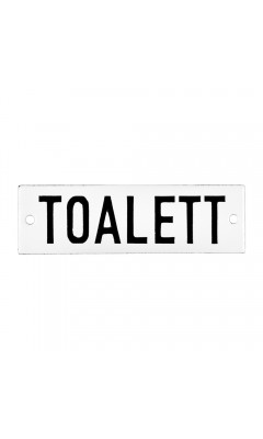 Emaljskylt TOALETT vit - svart 10 x 3 cm modell 20-5 Emaljskylt TOALETT vit - svart 10 x 3 cm modell 20-5