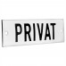 Emaljskylt PRIVAT vit - svart 10 x 3 cm modell 20-5 Emaljskylt PRIVAT vit - svart 10 x 3 cm modell 20-5