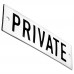 Emaljskylt PRIVATE vit - svart 10 x 3 cm modell 20-5