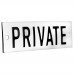 Emaljskylt PRIVATE vit - svart 10 x 3 cm modell 20-5