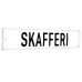 Emaljskylt SKAFFERI vit - svart 15 x 3 cm modell 20-5