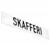 Emaljskylt SKAFFERI vit - svart 15 x 3 cm modell 20-5