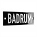 Emaljskylt BADRUM svart - vit 10 x 3 cm modell 21-5 Emaljskylt BADRUM svart - vit 10 x 3 cm modell 21-5