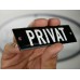 Emaljskylt PRIVAT svart - vit 10 x 3 cm modell 21-5 Emaljskylt PRIVAT svart - vit 10 x 3 cm modell 21-5