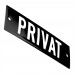 Emaljskylt PRIVAT svart - vit 10 x 3 cm modell 21-5 Emaljskylt PRIVAT svart - vit 10 x 3 cm modell 21-5
