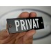 Emaljskylt PRIVAT svart - vit 10 x 3 cm modell 21-5 Emaljskylt PRIVAT svart - vit 10 x 3 cm modell 21-5