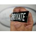 Emaljskylt PRIVATE svart - vit 10 x 3 cm modell 21-5 Emaljskylt PRIVATE svart - vit 10 x 3 cm modell 21-5