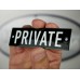 Emaljskylt PRIVATE svart - vit 10 x 3 cm modell 21-5 Emaljskylt PRIVATE svart - vit 10 x 3 cm modell 21-5