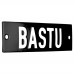 Emaljskylt BASTU svart - vit 10 x 3 cm modell 21-5