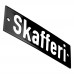 Emaljskylt Skafferi svart - vit 10 x 3 cm modell 21-5 Emaljskylt Skafferi svart - vit 10 x 3 cm modell 21-5