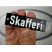 Emaljskylt Skafferi svart - vit 10 x 3 cm modell 21-5 Emaljskylt Skafferi svart - vit 10 x 3 cm modell 21-5