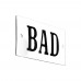 Emaljskylt BAD vit - svart 7 x 4 cm modell 22-5 Emaljskylt BAD vit - svart 7 x 4 cm modell 22-5