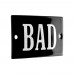 Emaljskylt BAD svart - vit 7 x 4 cm modell 23-5 Emaljskylt BAD svart - vit 7 x 4 cm modell 23-5