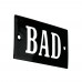 Emaljskylt BAD svart - vit 7 x 4 cm modell 23-5 Emaljskylt BAD svart - vit 7 x 4 cm modell 23-5