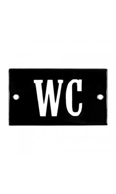 Emaljskylt WC svart - vit 7 x 4 cm modell 23-5 Emaljskylt WC svart - vit 7 x 4 cm modell 23-5