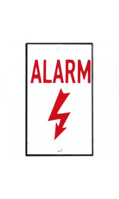 Emaljskylt ALARM vit - röd 6 x 10 cm modell 33-5 Emaljskylt ALARM vit - röd 6 x 10 cm modell 33-5
